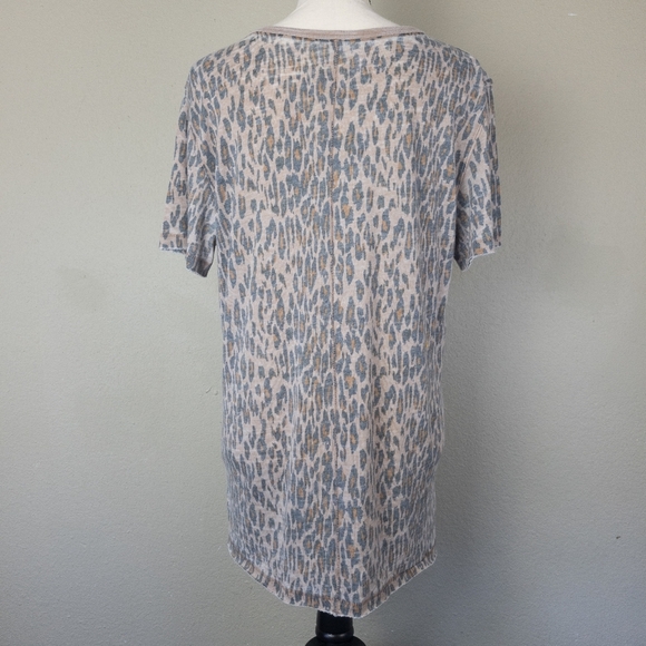 Free People Leopard Tourist Shortsleece Tee - Picture 3 of 8